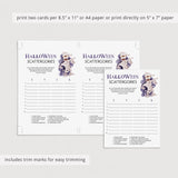 Mummy Halloween Party Game Scattergories Printable