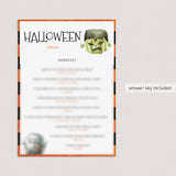 Halloween Quiz for Work Printable