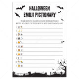 Halloween Emoji Game Printable Black & White by LittleSizzle