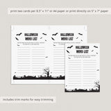 Printable Halloween Word Game for Family