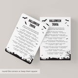 Halloween Trivia with Answers Printable Black & White
