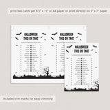 12 Black and White Halloween Party Games Printable