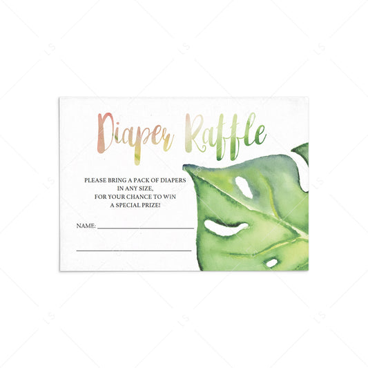 Tropical Diaper Raffle Baby Shower Printable by LittleSizzle