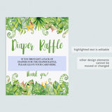 Green banana leaves baby shower printables by LittleSizzle