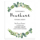 Make a headband for baby sign printable green wreath by LittleSizzle