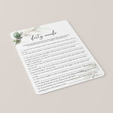 Dirty Minds Bachelorette Game Printable