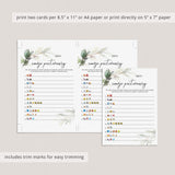 Printable Bachelorette Games Pack Greenery Gold