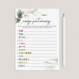 Bachelorette Party Emoji Pictionary Game Printable by LittleSizzle