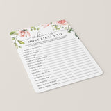 Fun Ladies Night Game Who Is Most Likely To Printable