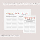 Retirement Hobby Race Game for Her Printable