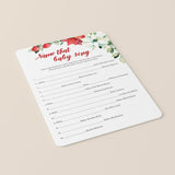 Name That Song Christmas Baby Shower Game Printable