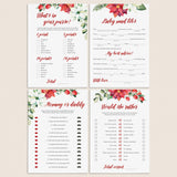 4 Holiday Baby Shower Games Printable by LittleSizzle