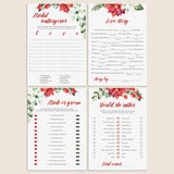 Christmas Bridal Shower Games Bundle Download by Littlesizzle