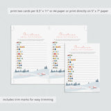 Winter Holiday Emoji Pictionary Game Printable