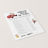 Funny Holiday Game Christmas Around The World Printable