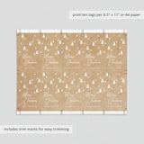 Rustic Kraft Christmas Tag Template