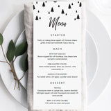 Minimal Christmas Menu Card Template by LittleSizzle
