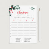 Printable Holiday Party Game Scattergories by LittleSizzle