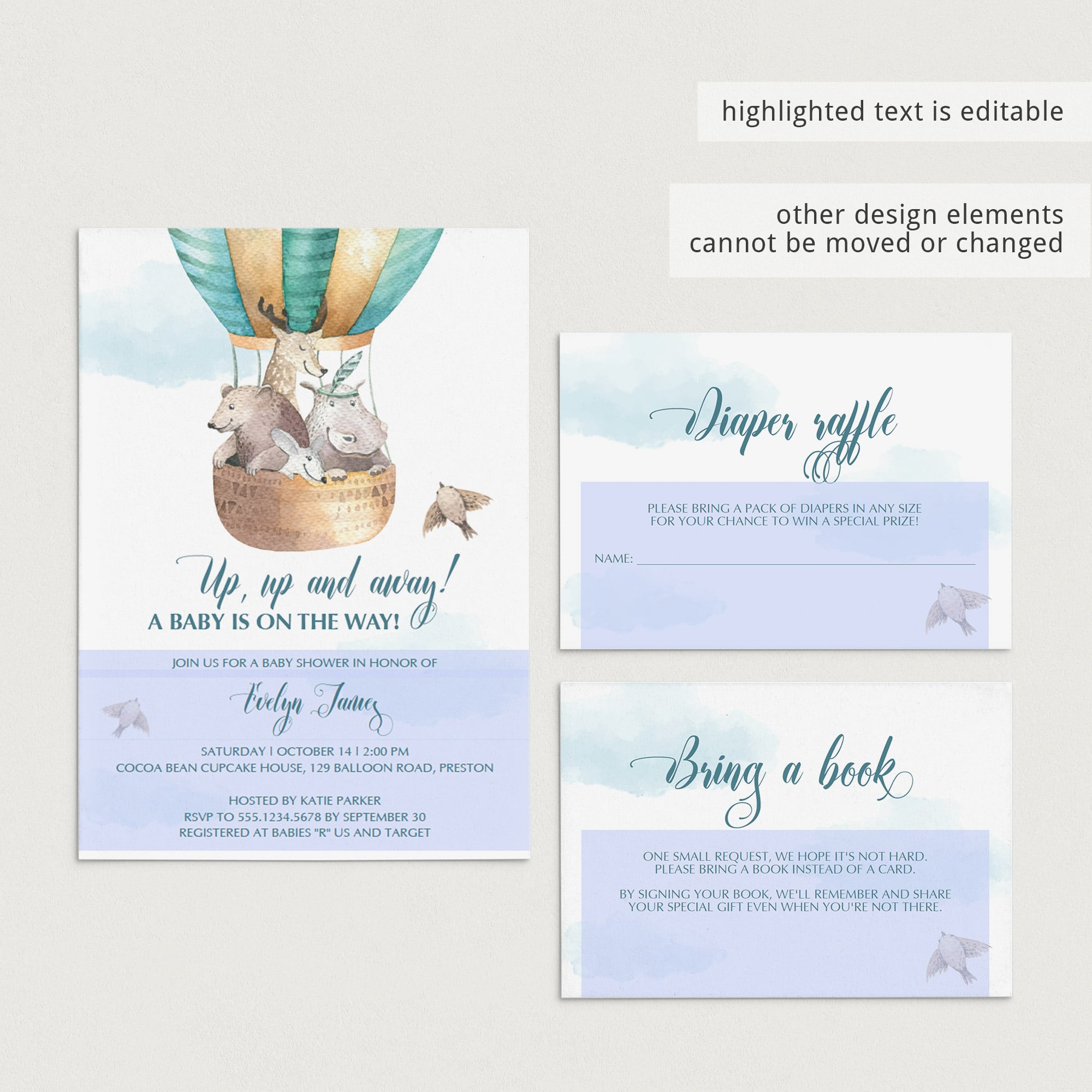 Baby shower DIY printables by LittleSizzle