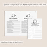 New House Scavenger Hunt Printable