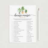 Housewarming Music Match Up Game with Answer Key Printable by LittleSizzle