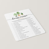 Housewarming Music Match Up Game with Answer Key Printable