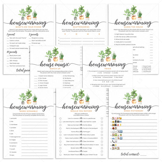 Housewarming Party Games Bundle Printable by LittleSizzle