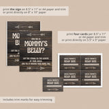 Rustic theme baby shower table decor printable by LittleSizzle