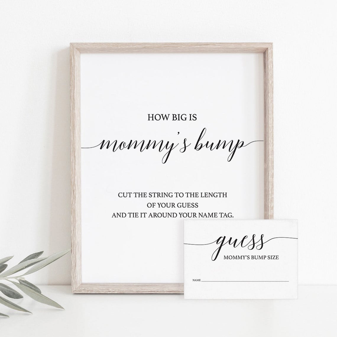 How Big Is Mommy's Bump Game Simple Baby Shower Printable by LittleSizzle