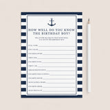 Adult Birthday Game How Well Do You Know The Birthday Boy Printable by LittleSizzle