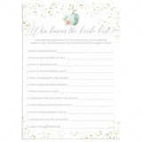 Fall In Love Bridal Shower Game Who Knows The Bride Best by LittleSizzle