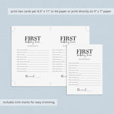 Boy First Birthday Party Games Bundle Printable