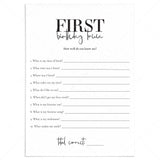 How Well Do You Know The One Year Old Game Printable by LittleSizzle