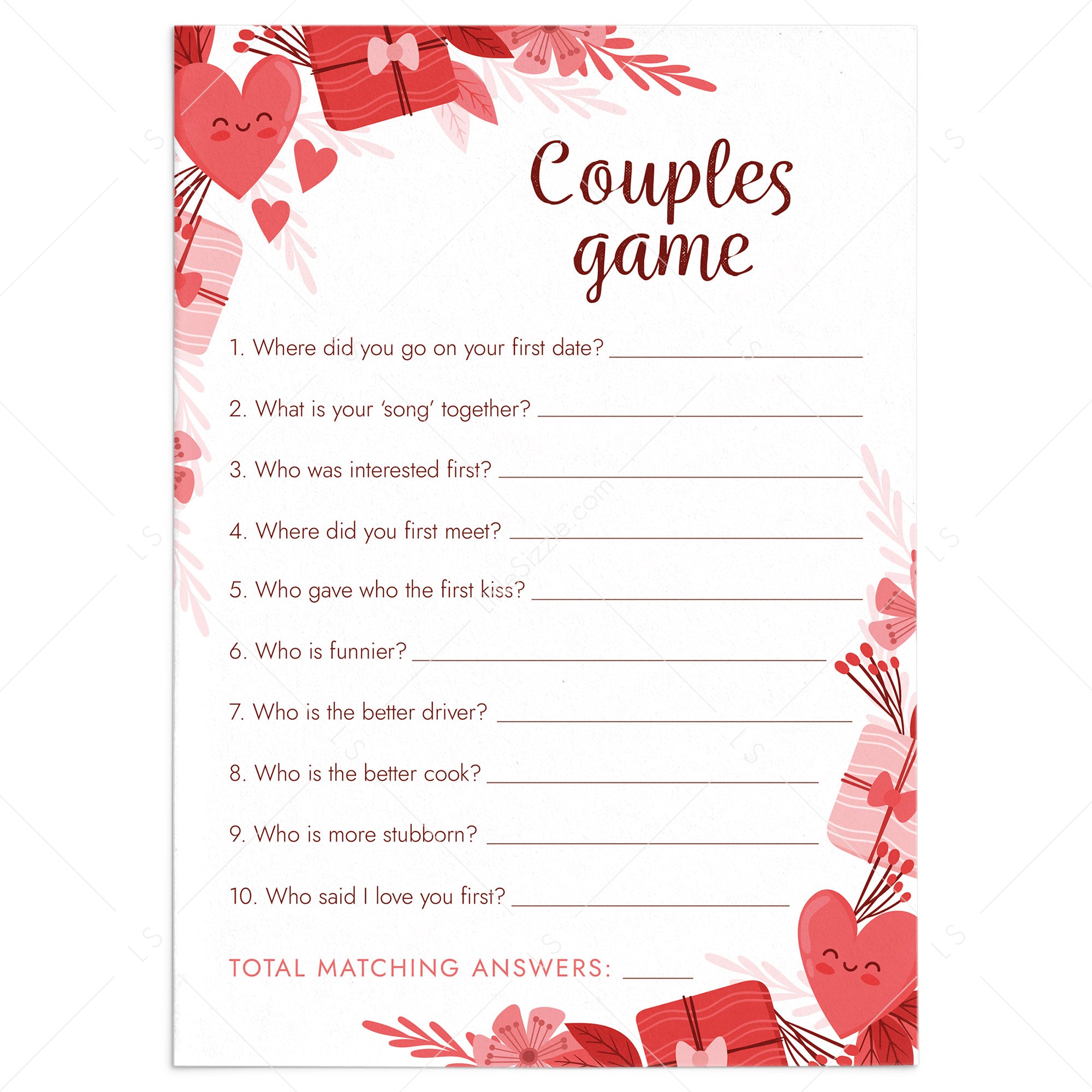 Couples Game Questions for Parties How Well Do You Know Your Partner