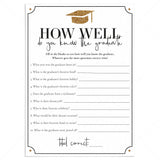 2022 How Well Do You Know the Graduate Printable Game Cards by LittleSizzle