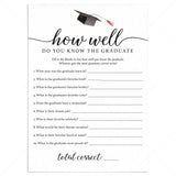 Who Knows The Graduate Best Game Printable by LittleSizzle