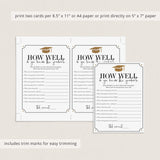 2025 How Well Do You Know the Graduate Printable Game Cards