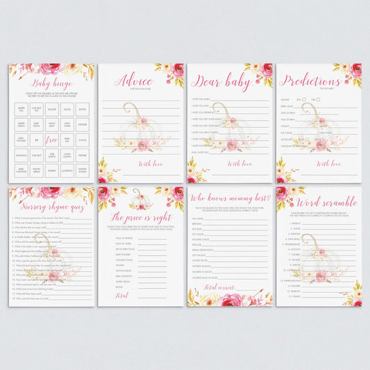 Pumpkin baby shower games pack XL by LittleSizzle