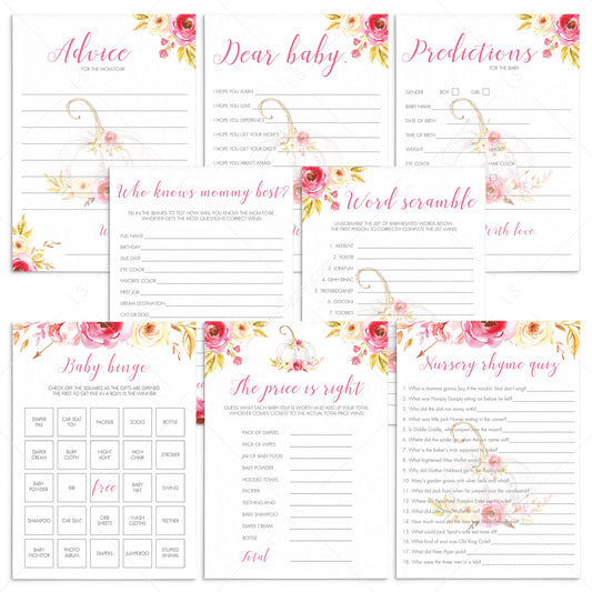 Pumpkin baby shower games pack XL by LittleSizzle