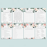Summer Bridal Shower Games and Activities Printable by LittleSizzle