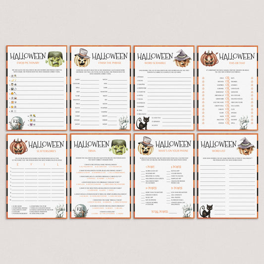 8 Halloween Games for Family To Print At Home by LittleSizzle