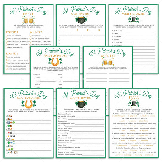 8 St. Patrick's Day Party Games Printable & Virtual by LittleSizzle