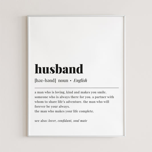 Husband Definition Printable by LittleSizzle
