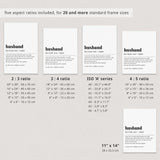 Husband Definition Print Instant Download