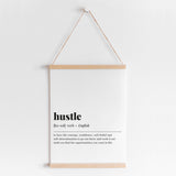 Hustle Definition Print Instant Download
