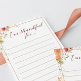 I Am Thankful For Cards Printable Thanksgiving Decor