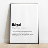 Ikigai Definition Print Instant Download