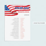 Fourth of July Office Game Printable & Virtual