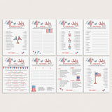 8 Fun Fourth of July Games Printable & Fillable by LittleSizzle