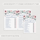 Bride or Groom Bridal Shower Games Cards Template